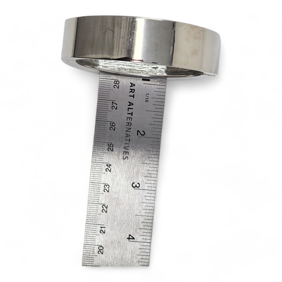 Lia Sophia Dynasty Cuff Bracelet - Magnetic Closure - Silver Tone & Cut Crystals - Picture 7 of 7